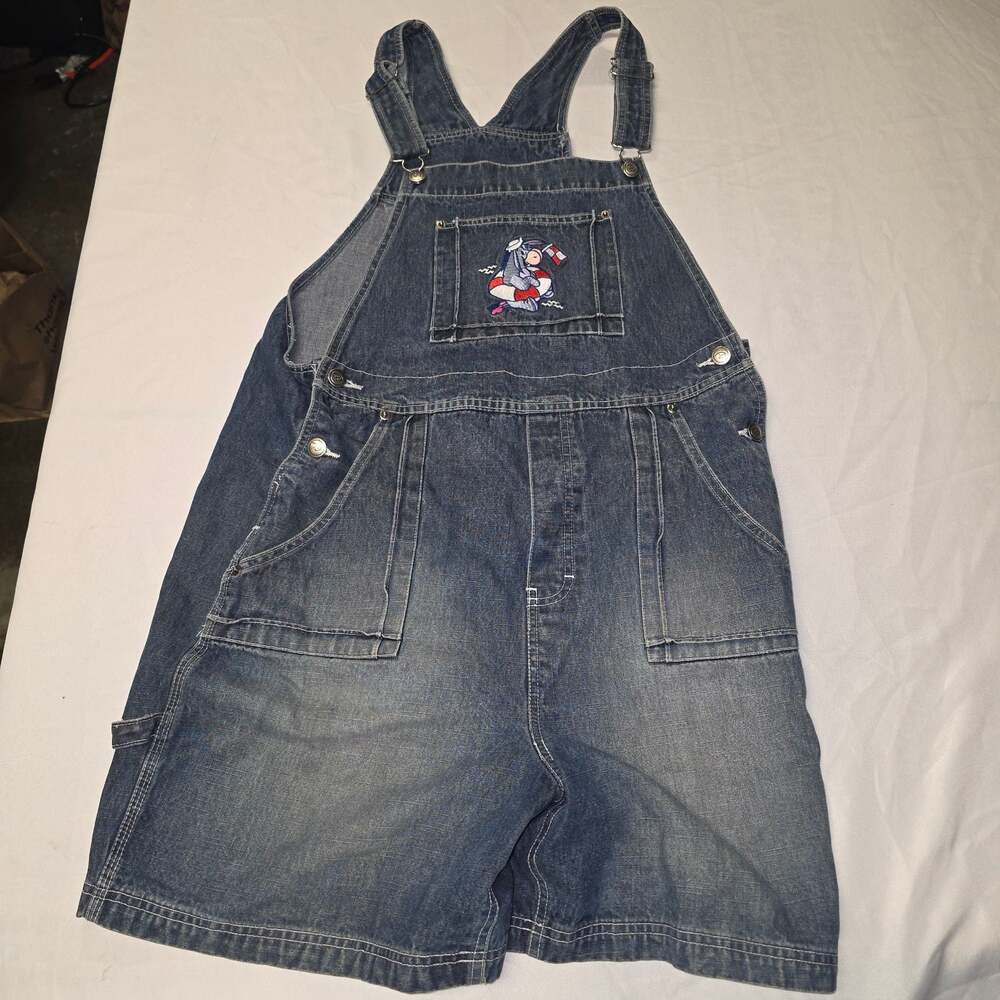 Vintage Disney Eeyore SOS Embroidered Denim Overalls Women's Large